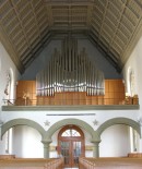 Vue du Grand Orgue Goll (1954), Johanneskirche, Berne. Cliché personnel (déc. 2008)