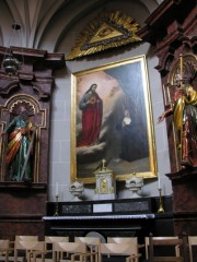 Vue de l'autel du Sacré Coeur avec sa toile de 1864. Cliché personnel