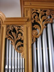 Détail de la Montre de l'orgue. Cliché personnel