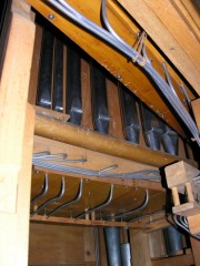 Grand Temple, La Chaux-de-Fonds. Intérieur de l'orgue. Cliché personnel