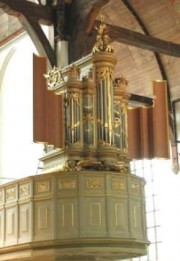 Orgue de transept de l'Oude Kerk, Amsterdam. Oeuvre de J. Ahrend. Crédit: www.bma.amsterdam.nl/