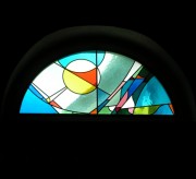 Autre vitrail de Moscatelli à Auvernier. Cliché personnel
