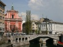 Eglise franciscaine de Ljubljana. Crédit: www.visitljubljana.si/