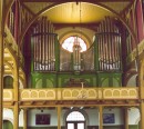 Vue de l'orgue Br. Torkildsen Orgelbyggeri AS de l'église de Levanger. Crédit: www.levanger.kommune.no/