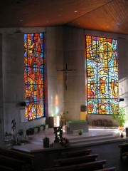 Vue de la nef et du choeur depuis la tribune de l'orgue. Cliché personnel