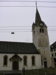 Vue du Temple de Peseux. Cliché personnel (mars 2009)