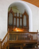 Vue du magnifique orgue Goll (1918) du Temple de La Ferrière. Cliché personnel (mars 2009)