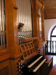 Vue en enfilade de la façade de l'orgue. Cliché personnel