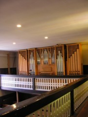 Temple de Bôle. L'orgue en situation. Cliché personnel