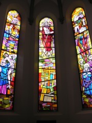 Les trois verrières du choeur. Cliché personnel