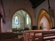 Vue intérieure du Temple avec le choeur et la chapelle Sud, à droite. Cliché personnel