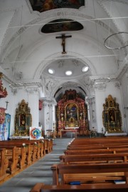 Vue de la nef de l'église de Bürglen: art baroque de 1682-84. Cliché personnel