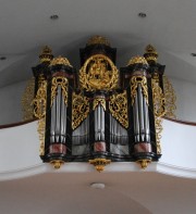 Vue du Positif de l'orgue (contre-plongée). Cliché personnel