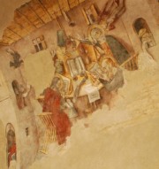 Détails de personnages de la fresque, chapelle Sud, sous la tour. Cliché personnel
