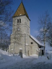 Temple de La Brévine en hiver 2005. Cliché personnel