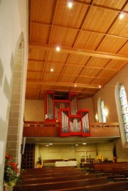 Vue du grand orgue depuis la nef, à gauche du choeur. Cliché personnel