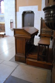 Vue de la console de l'orgue. Cliché personnel