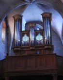 Vue de l'orgue Metzler de l'église de Talant (1996). Cliché personnel (juin 2009)