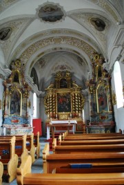 Vue de la nef de l'église de Gluringen (1736). Cliché personnel