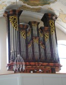 Orgue Carlen (1776) de l'église de Niederwald en Valais. Cliché personnel (juillet 2009)