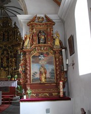 Vue de l'autel latéral, à droite de la nef. Cliché personnel