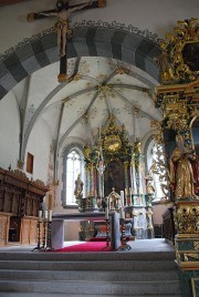 Vue du choeur de l'église. Cliché personnel