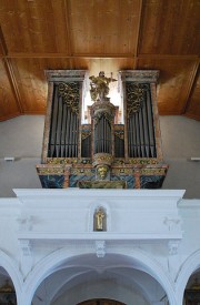 Vue de l'orgue en contre-plongée. Cliché personnel