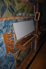 Vue de la console de l'orgue. Cliché personnel