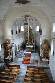 Vue de la nef depuis la seconde tribune (celle de l'orgue). Cliché personnel