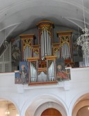 Orgue de l'église d'Unterbäch (datant d'environ 1700). Cliché personnel (juillet 2009)