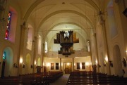 Vue intérieure panoramique vers l'orgue. Cliché personnel