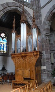 Vue de l'orgue de choeur König (1992). Cliché personnel