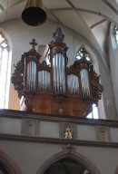 Vue de l'orgue Silbermann/Kern de l'église de Molsheim. Cliché personnel (août 2009)
