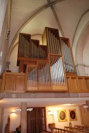 Vue de l'orgue Klais (1963) de la cathédrale St-Etienne, Breisach-am-Rhein. Cliché personnel (août 2009)