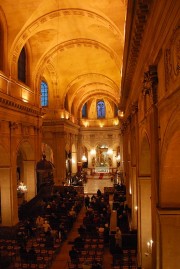 Vue de la nef depuis la tribune de l'orgue. Cliché personnel