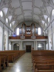 Vue sur le Grand Orgue Ziegler/Mingot de Saignelégier. Cliché personnel