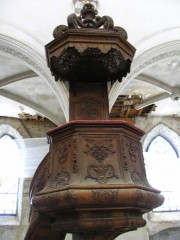 Chaire de l'ancienne église du Noirmont. Cliché personnel