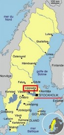 Situation de la ville d'Uppsala sur la carte. Crédit: www.interex.fr/fr/fiches-pays/suede/carte