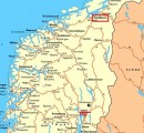 Situation géographique de Trondheim en Norvège