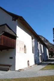 Vue de l'église réformée de Meiringen. Cliché personnel (mars 2010)