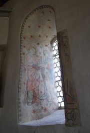 Peintures murales du 15ème s., baie de gauche du choeur. Cliché personnel