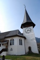 Vue de l'église de Zweisimmen. Cliché personnel (avril 2010)