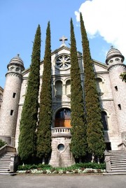 Vue extérieure du Sacré-Coeur, Montreux. Cliché personnel (avril 2010)