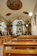 Vue de l'intérieur de l'église. Cliché personnel (mai 2010)