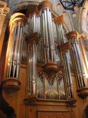 Collégiale de Neuchâtel, grand orgue de 1996 (St-Martin). Cliché personnel