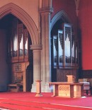 Vue de l'orgue Lammermuir de l'église St.-Gilbert, Glasgow. Crédit: http://www.lammermuirpipeorgans.co.uk/