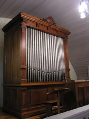 Temple des Bayards, une dernière vue de l'orgue. Cliché personnel