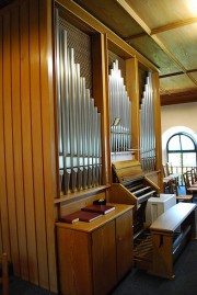 Vue de la Montre de l'orgue en tribune. Cliché personnel