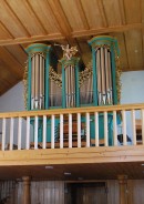 Vue de l'orgue Metzler de l'église d'Unterkulm. Cliché personnel (fin juillet 2010)