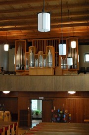 Vue de l'orgue depuis la chaire. Cliché personnel